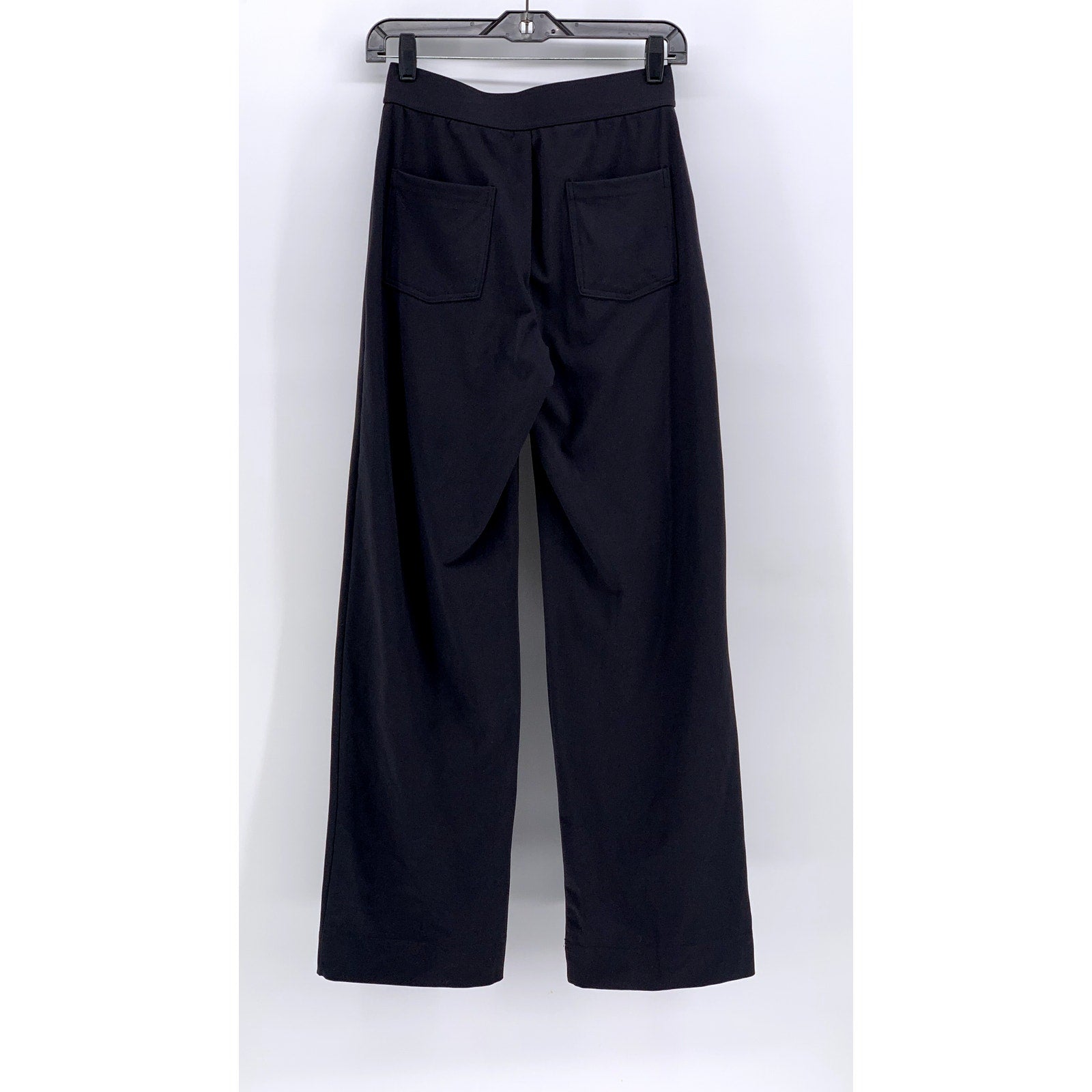HALARA Women's Tall Black Button-Front High-Rise Pants SZ S