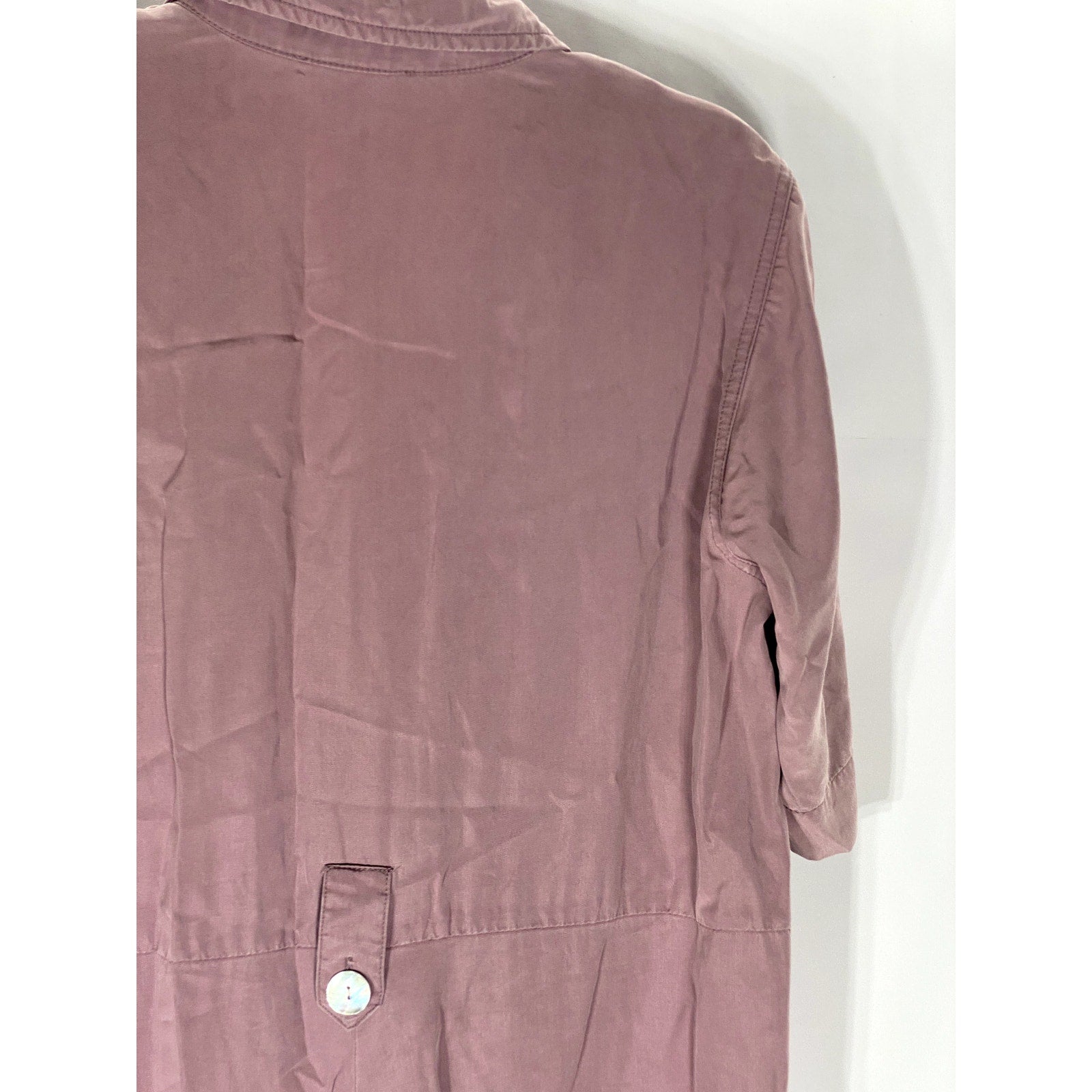 NATIVE YOUTH Women's Purple Half-Button The Amelia Elbow Sleeve Jumpsuit SZ S