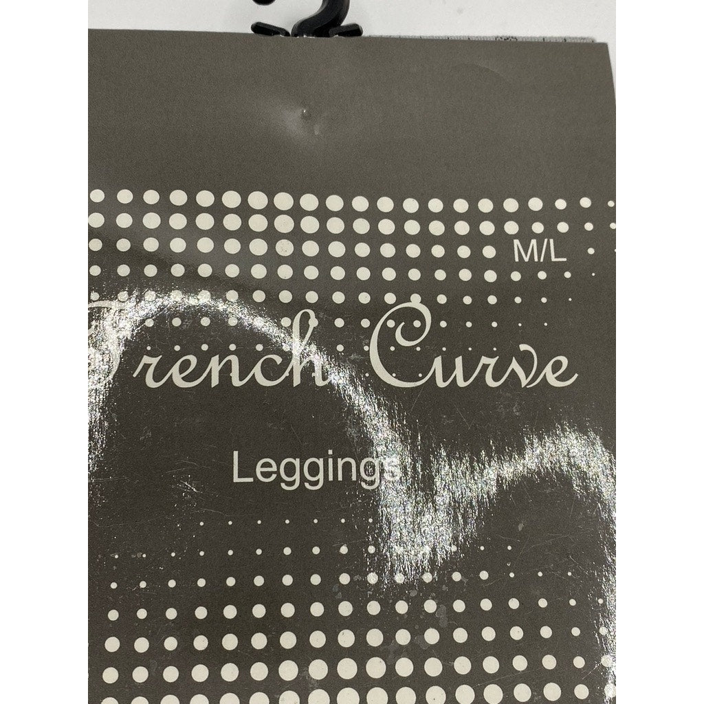 FRENCH CURVE Women's Gray Printed Stretch Pull-on Lightweight Leggings SZ M/L