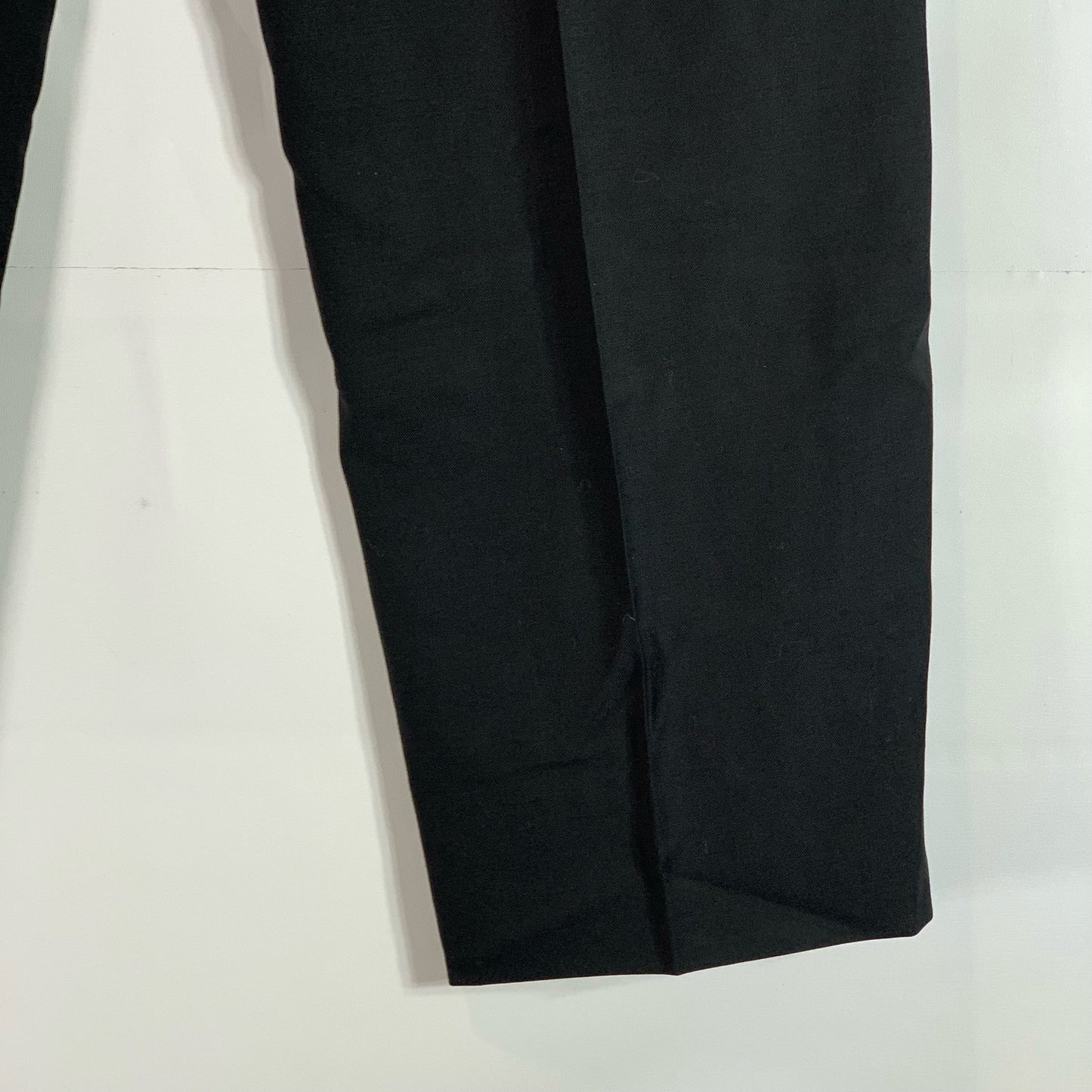 HICKEY FREEMAN Men's Solid Black Double Pleated Dress Pant SZ 38x30