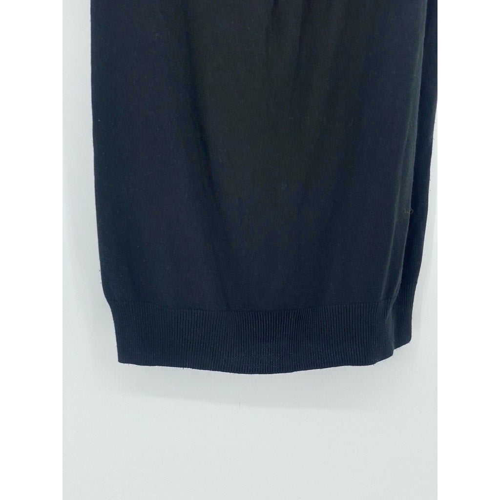 TALULA BABATON Women's Black Solid Knit With Cashmere Short Sleeve Top SZ S