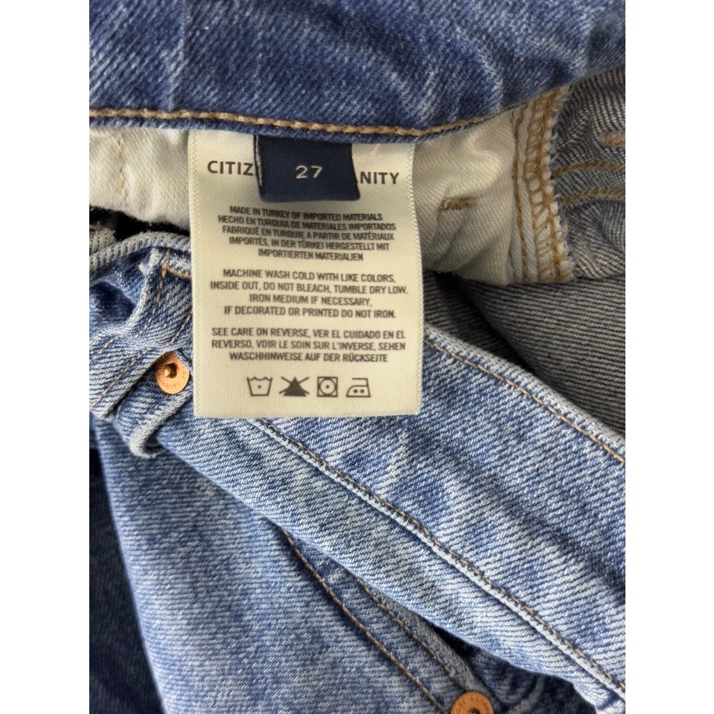 CITIZENS OF HUMANITY Women's Blue Denim Daphne Straight-Leg Jeans SZ 27