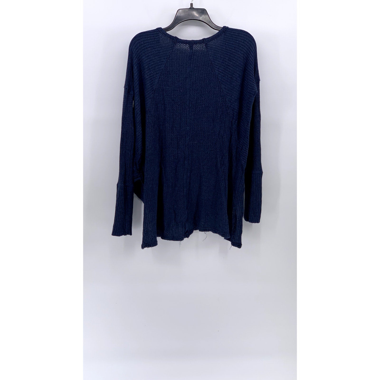 FREE PEOPLE Women's Navy Blue Catalina Scoop-Neck Long Sleeve Thermal Top SZ S