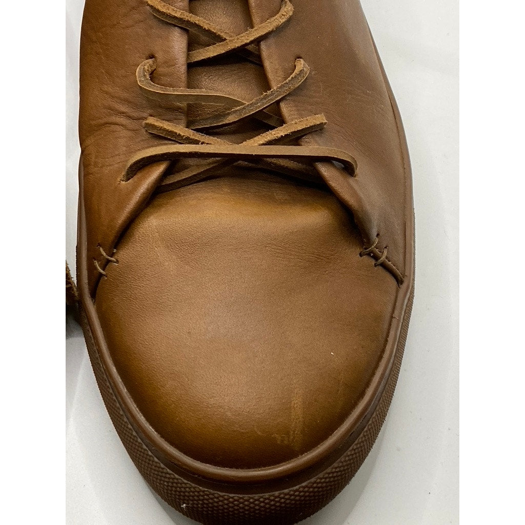 THURSDAY Women's Hickory Vachetta Brown Leather Premier Low-Top Sneakers SZ 5