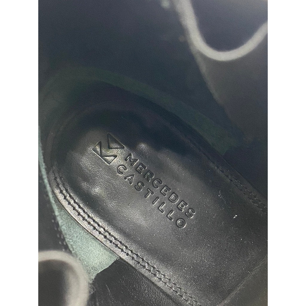 MERCEDES CASTILLO Women's Tan Pebble Leather Xandra Round-Toe Ankle Boots SZ 7.5