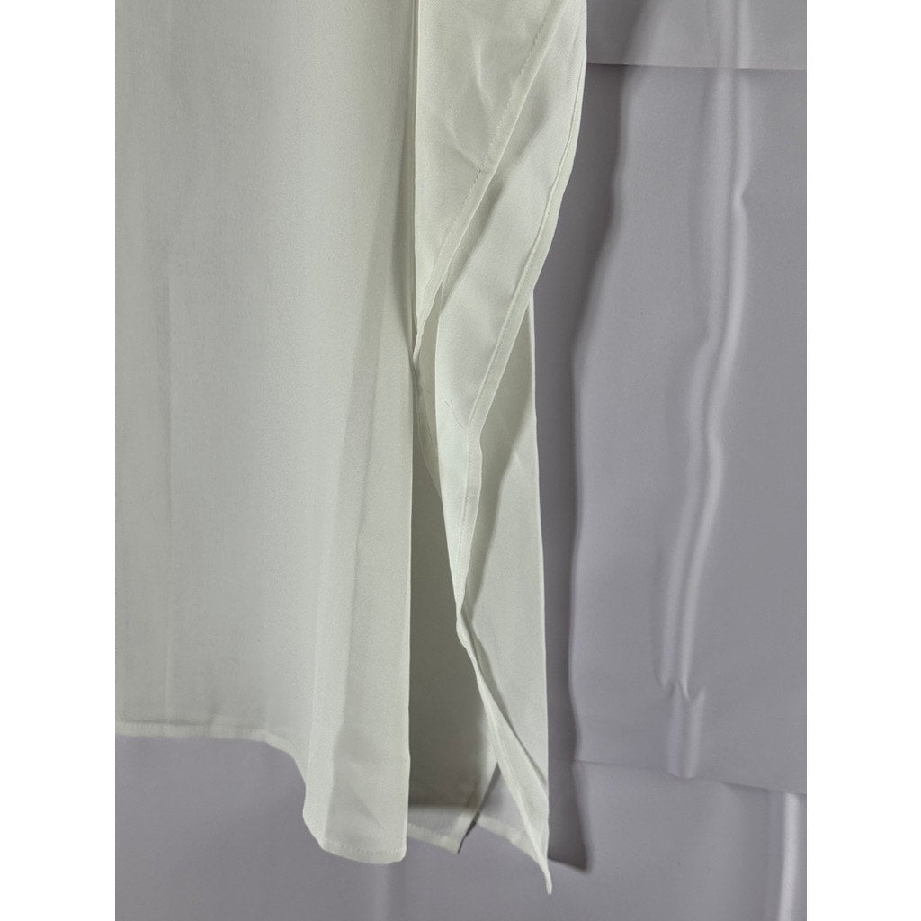 CUPSHE Women's Cream Nala Button-Front Short Sleeve Shirt Kimono SZ L