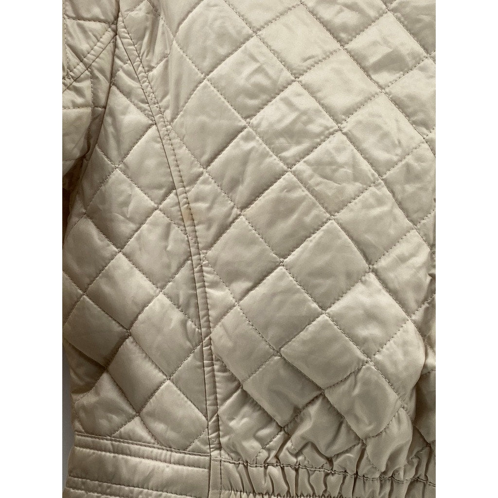 LAUNDRY BY DESIGN Women's Gold Stand Collar Zip-Up Long Sleeve Jacket SZ S