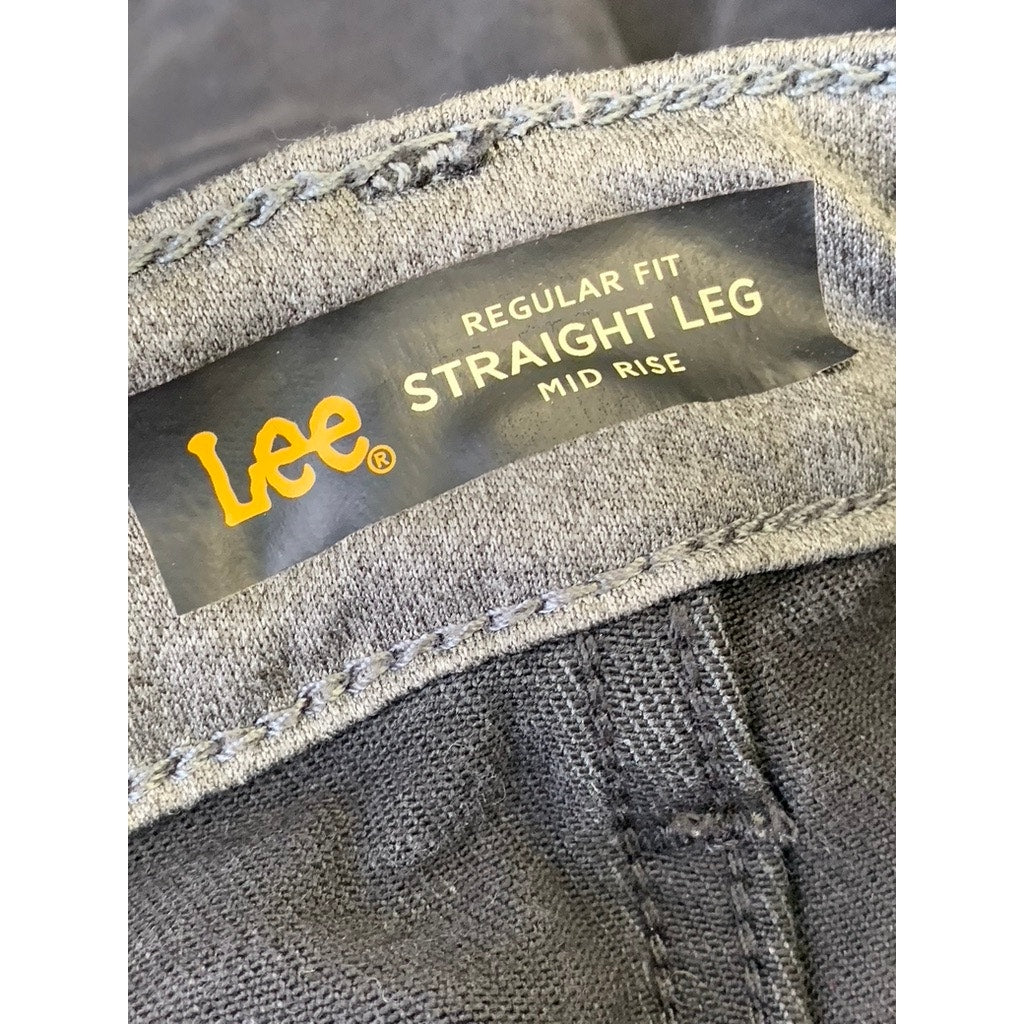 LEE Women's Black Regular-Fit Straight-Leg Mid-Rise Shorts SZ 12