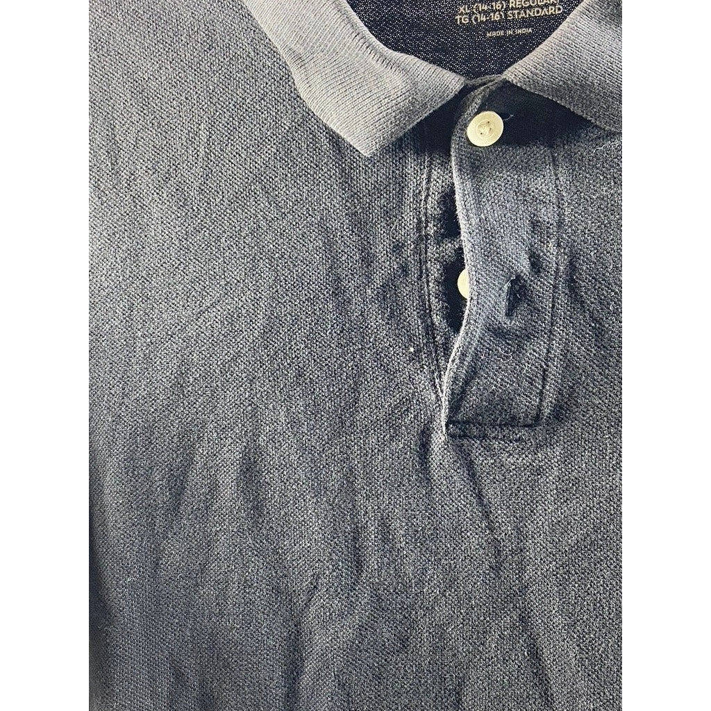 OLD NAVY Boy’s Black Regular-Fit Short Sleeve Polo Shirt SZ XL (14-16)