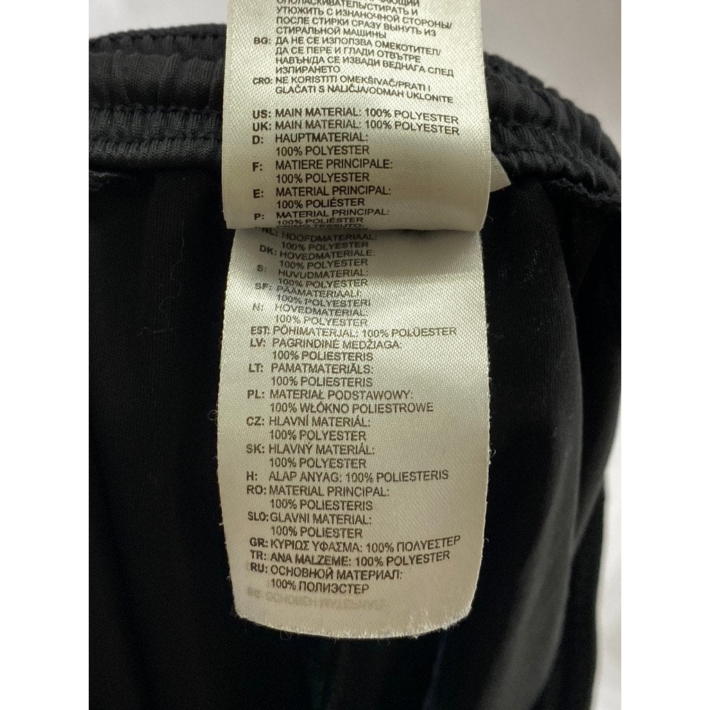 ADIDAS Girls' Black-White Clima Cool Active Shorts SZ S