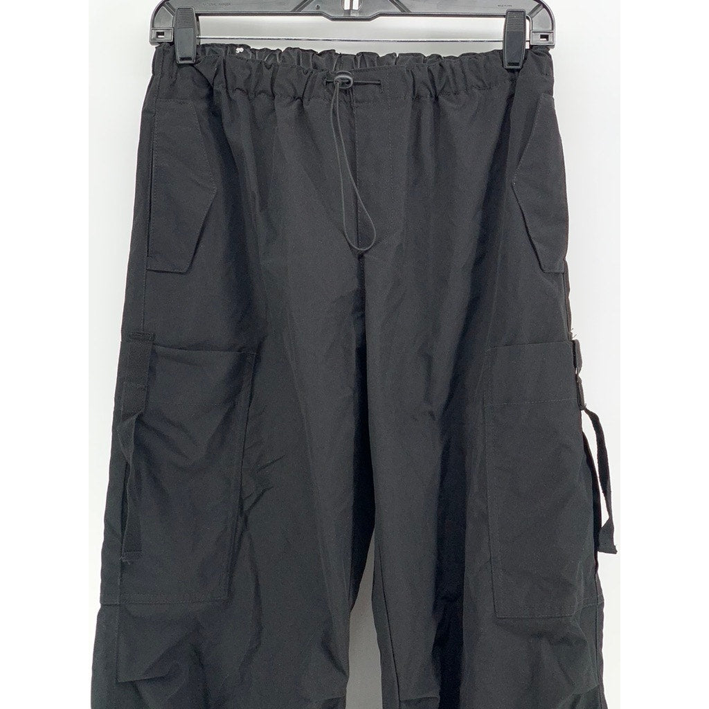 LOVE TREE Women's Black Solid Lightweight Cargo Pants SZ S
