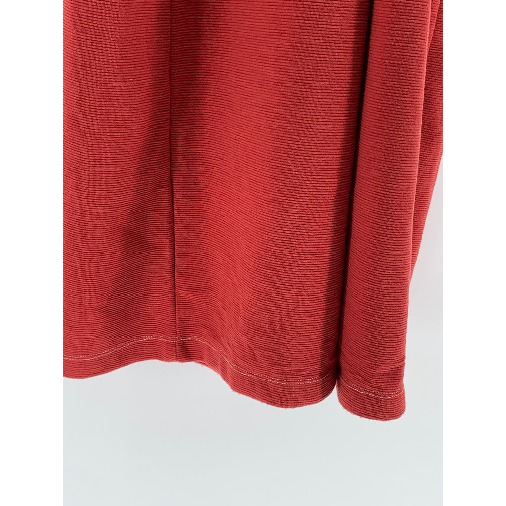 FREAKS STORE Women's Red Textured Sleeveless Halter Tie-Back Jumpsuit SZ M/L