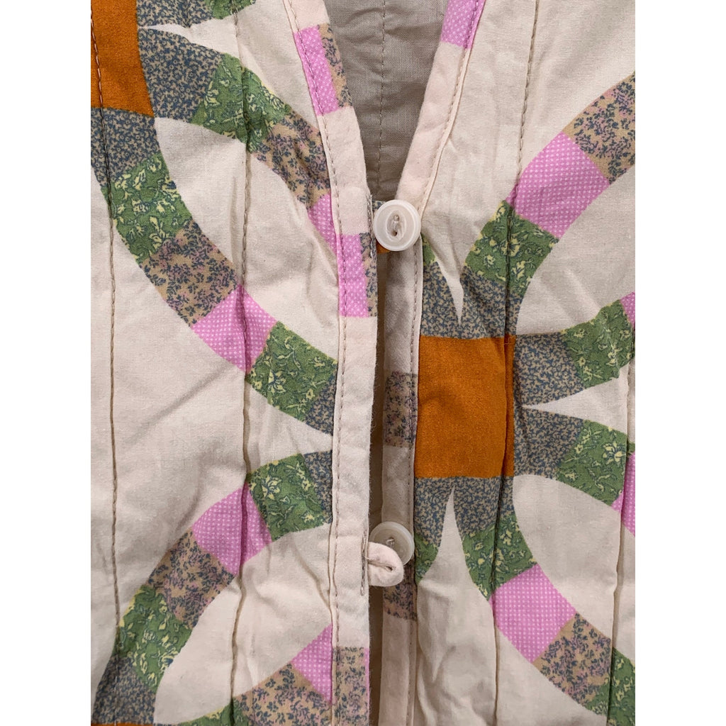 UNIVERSAL THREAD Women’s Off-White Flower Of Life Quilted Button-Up Jacket SZ S