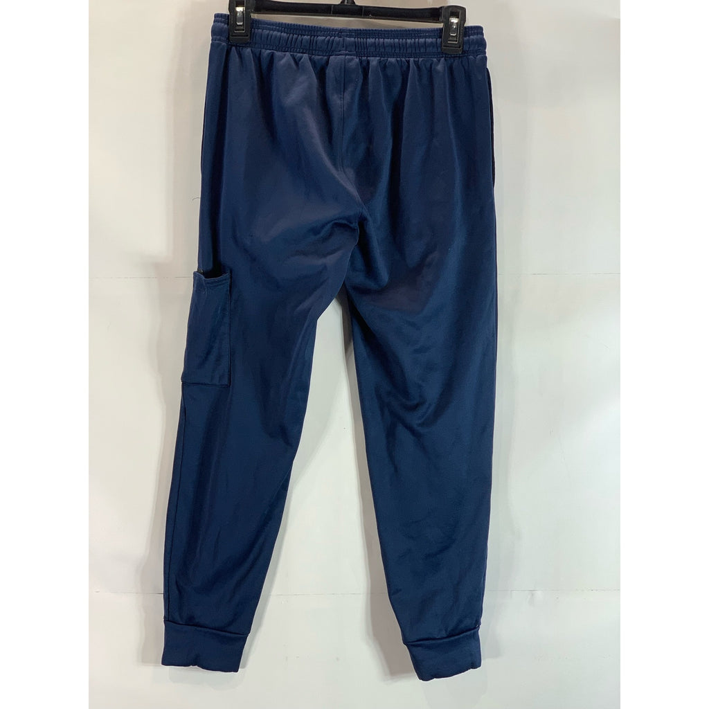 REEBOK Men's Dress Blue Relaxed-Fit Drawstring Cargo Fleece Jogger Pant SZ S