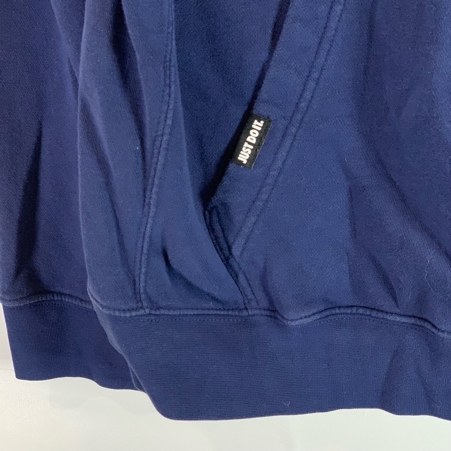 NIKE Sportswear Men's Navy/Green Just Do It Fleece Pullover Hoodie SZ L