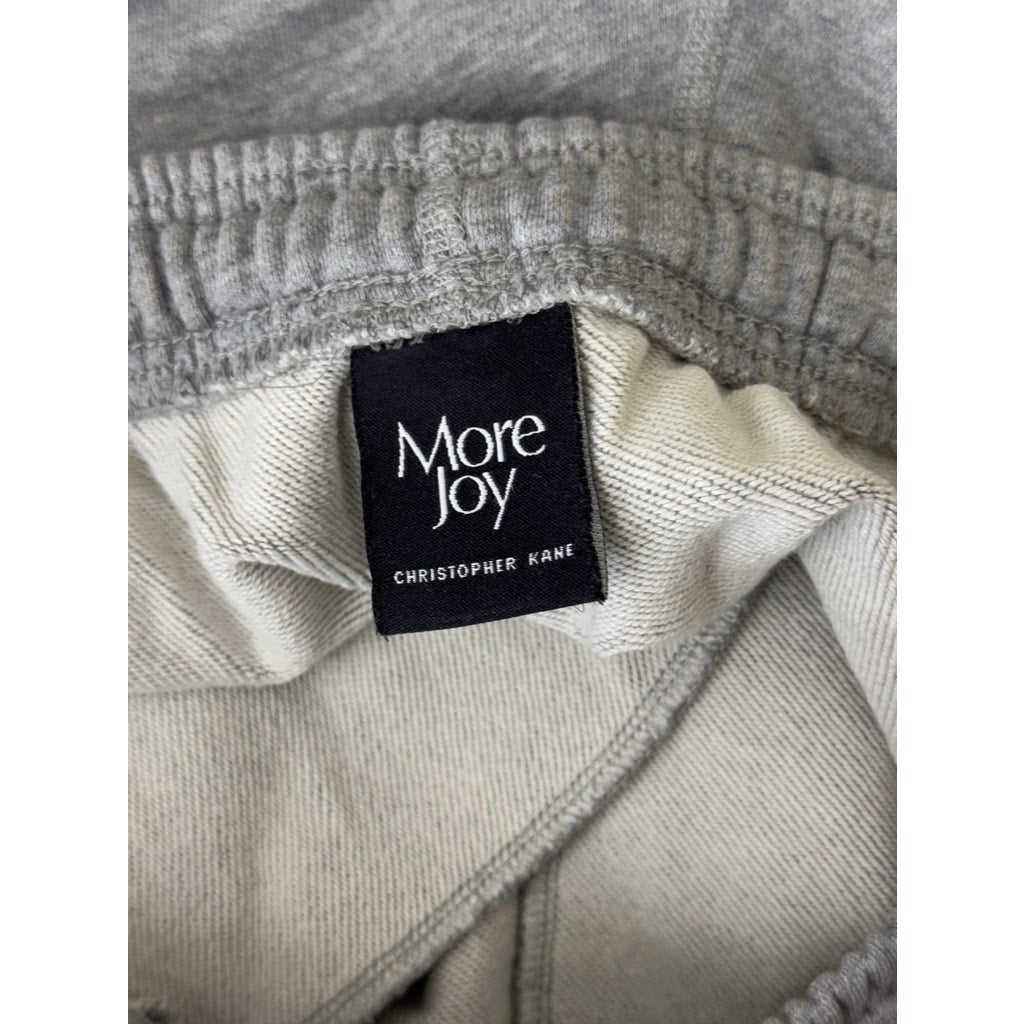 MORE JOY CHRISTOPHER KANE Women's Gray Embroidered Logo Sweat Shorts SZ XS