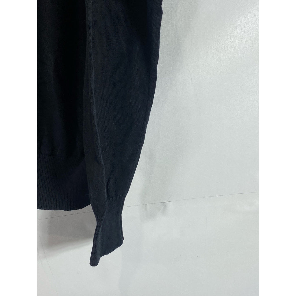 PETER MILLAR Men's Black V-Neck Silk Cotton Cashmere Pullover Sweater SZ L