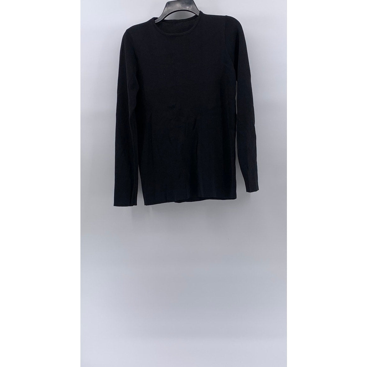 UNBRANDED Women’s Black Soft Knit Crewneck Long Sleeve Pullover Sweater SZ S
