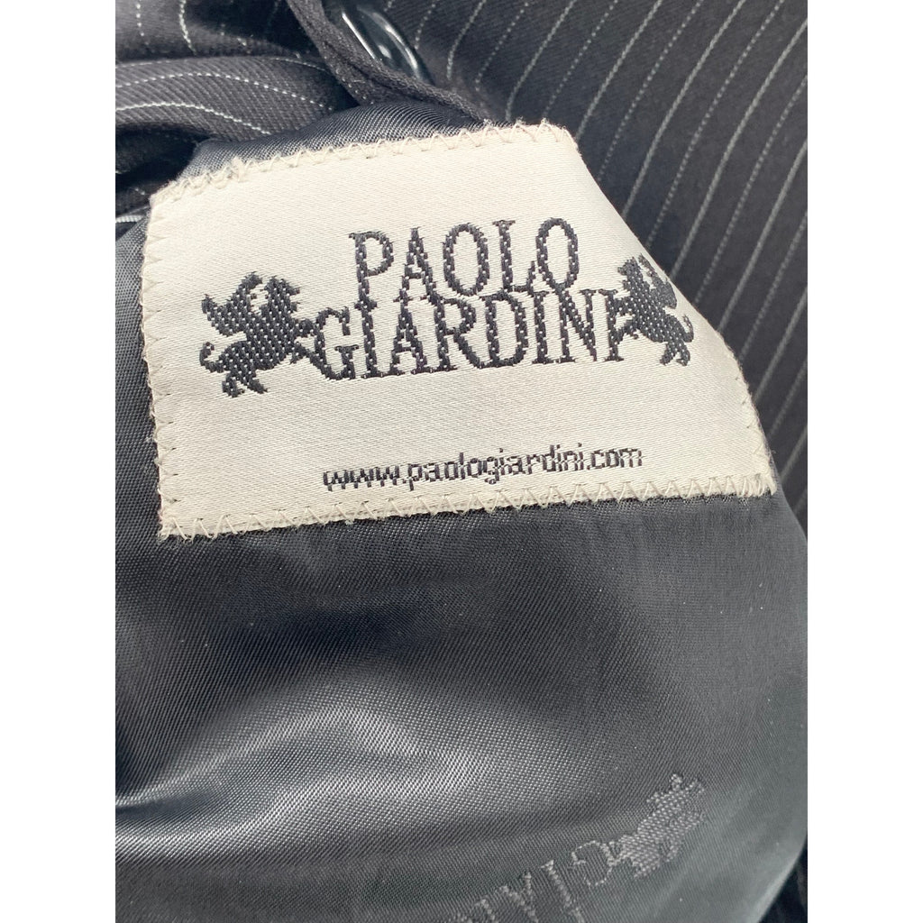 PAOLO GIARDINI Men's Black Pinstripe 3-Button Notch Collar Blazer SZ 40R
