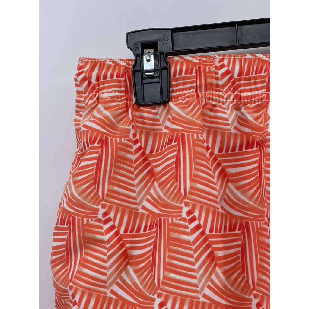 TOMMY BAHAMA RELAX Men's Orange Printed Drawstring Swim Shorts SZ M