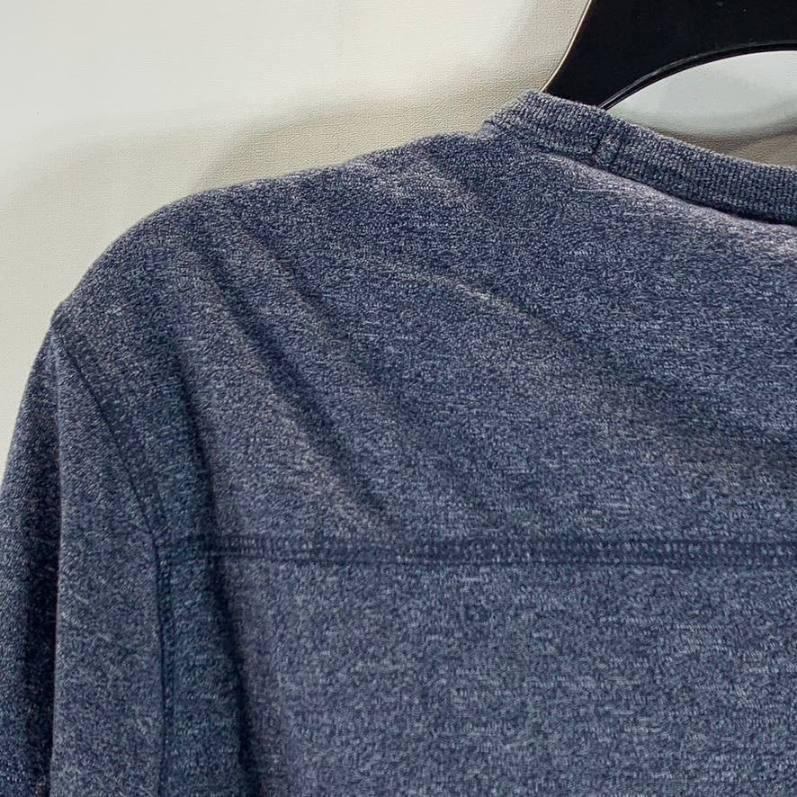 LUCKY BRAND Men's Blue Heather Crewneck Pullover Long Sleeve Shirt SZ M