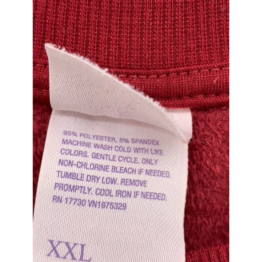 STARS ABOVE Women's Burgundy Velour Crewneck Sweater SZ 2XL