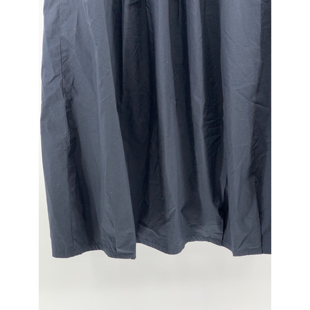 MUJI Women's Navy Blue Elastic-Waist A-Line Relaxed Fit Cotton-Blend Skirt SZ S
