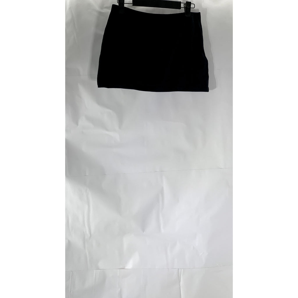 MOTEL Women's Black Solid Nidya Jersey Knit Mini A-line Pull-On Skirt SZ M