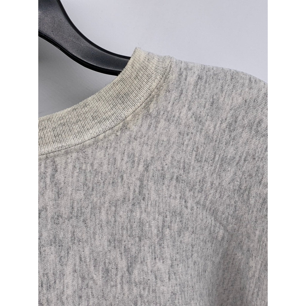 VINTAGE Men's Gray U.S Navy Crewneck Cotton-Blend Sweater SZ M
