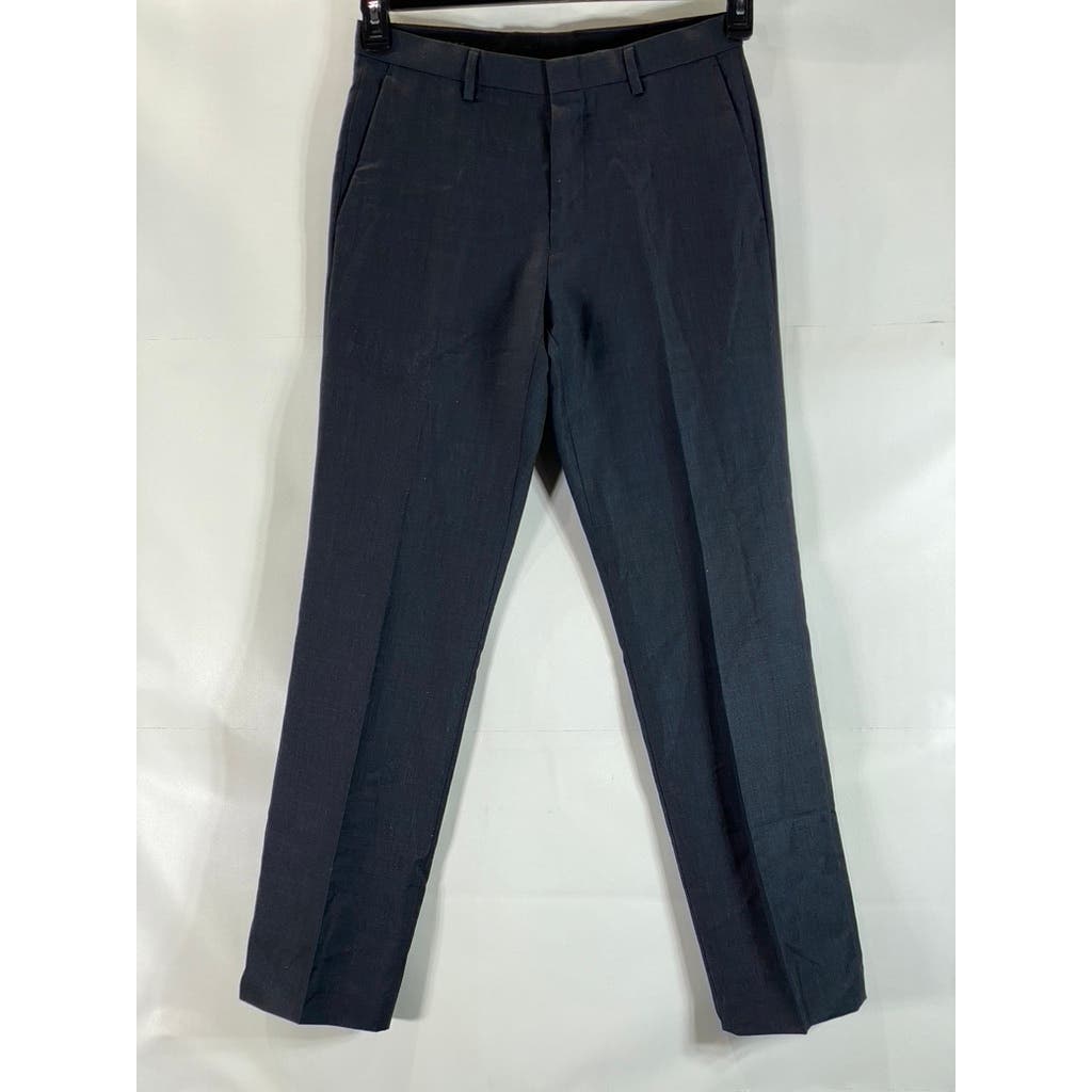 J. CREW Men's Navy Ludlow Classic-Fit Flat Front Stretch Wool Suit Pant SZ 30X32