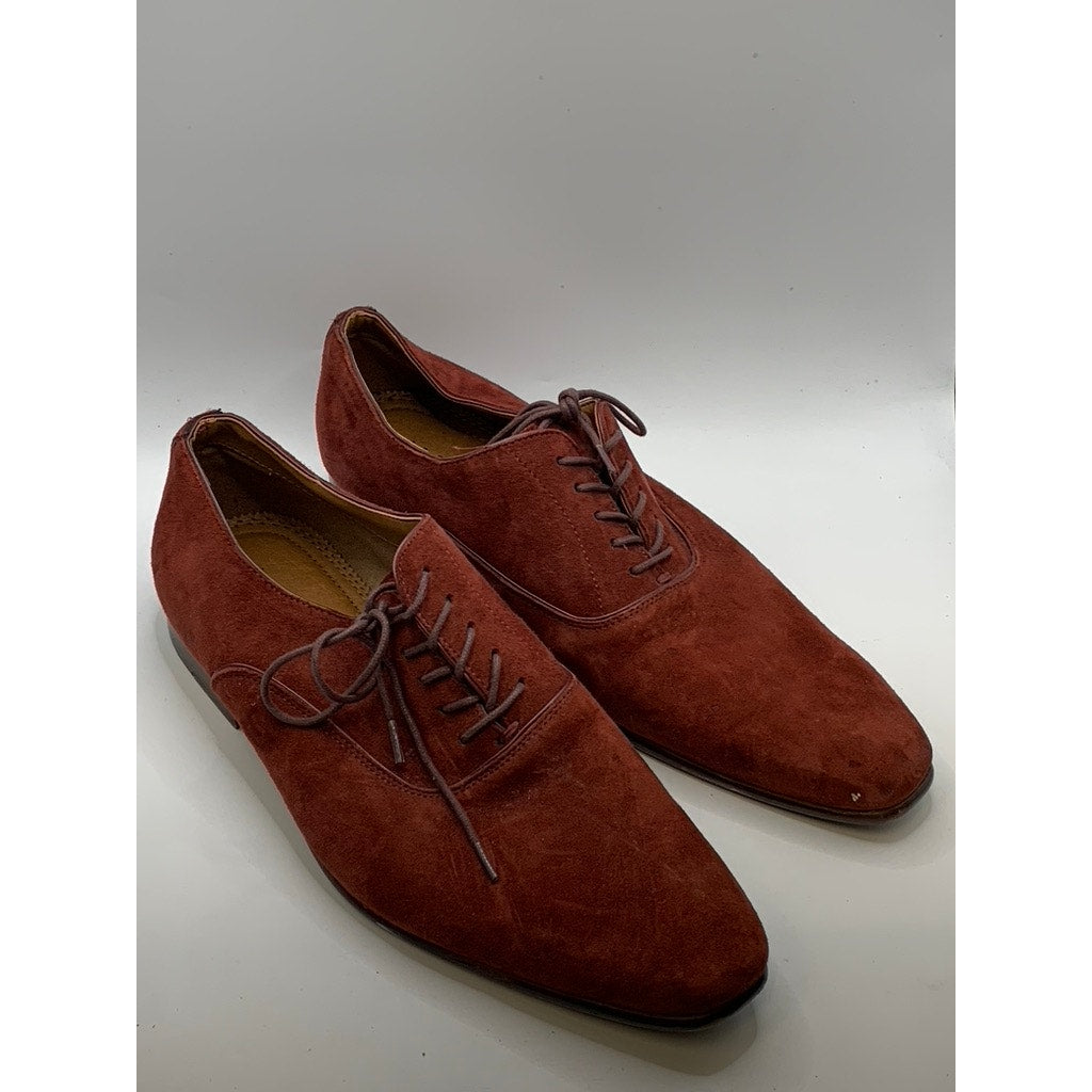 ALDO Men's Burgundy Suede Lace-Up Oxford Shoes SZ 8