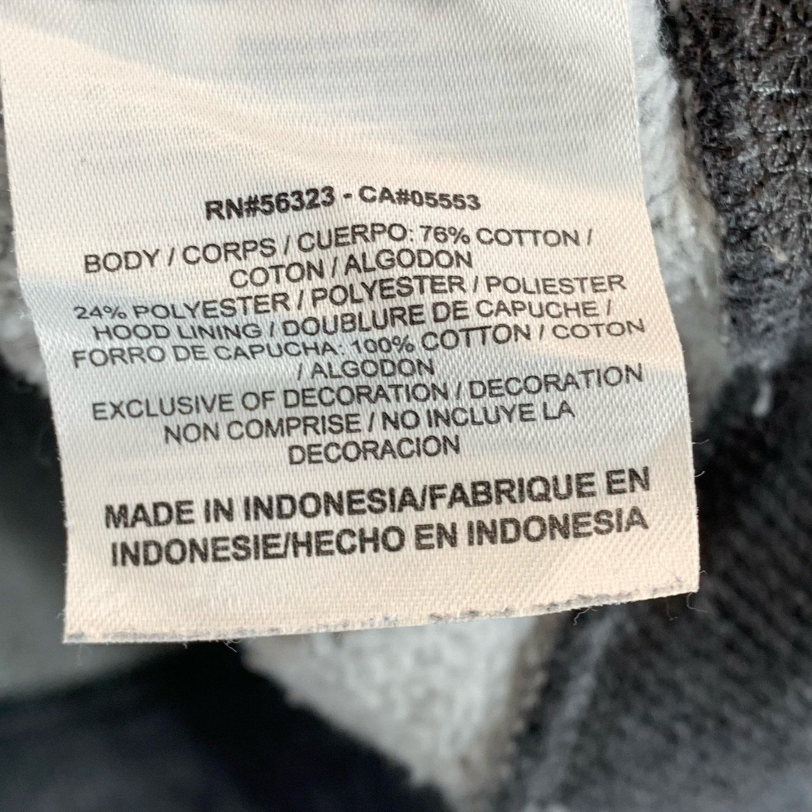 NIKE Men's Gray Logo Regular-Fit Pullover Hoodie SZ L