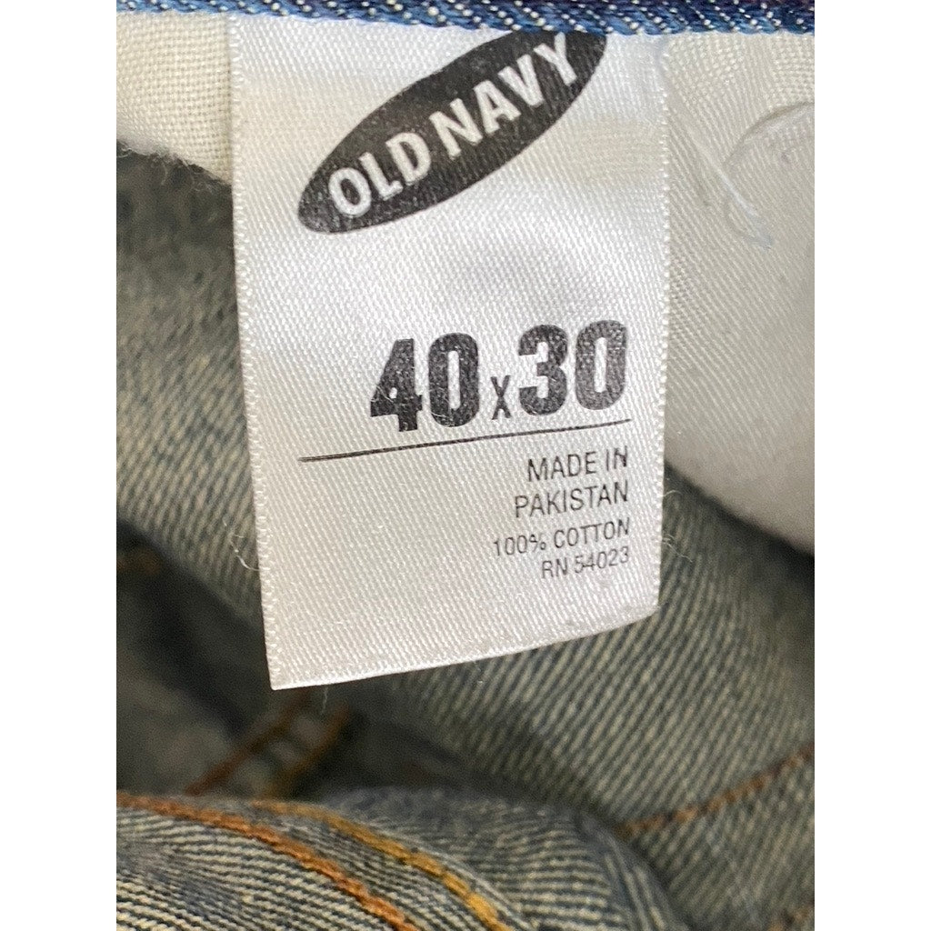 OLD NAVY Men's Medium Blue Denim Straight-Leg Regular Fit Jeans SZ 40X30