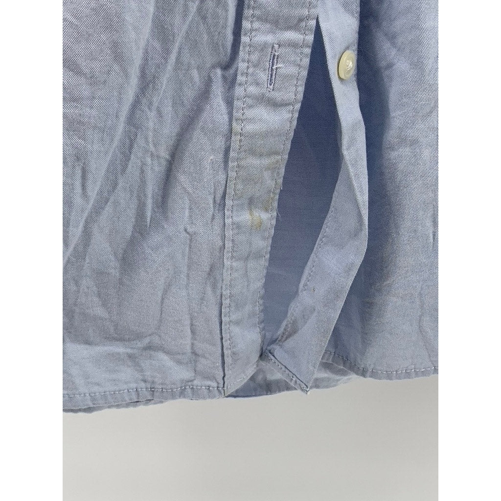 GAP Women's Light Blue New Fitted Boyfriend Button-Up Long Sleeve Top SZ M