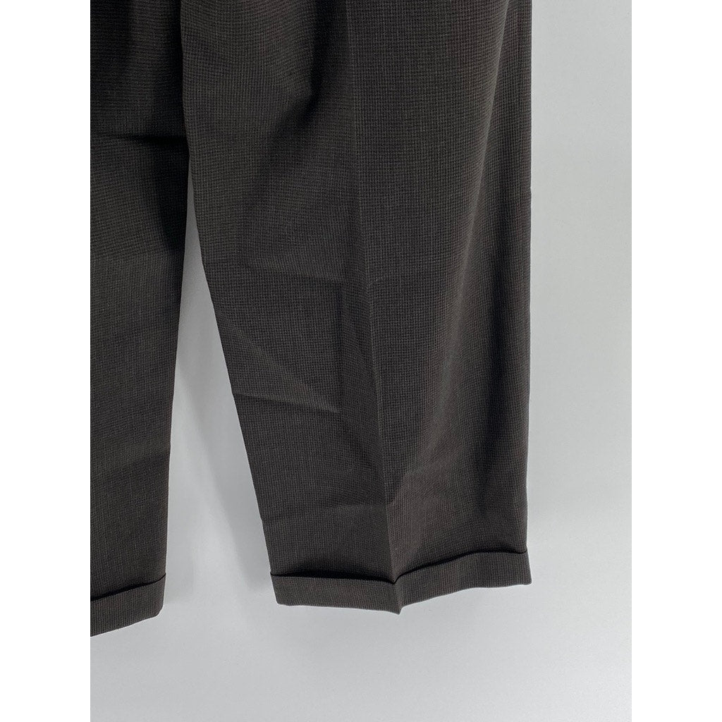 POLO UNIVERSITY CLUB BY RALPH LAUREN Men's Brown Houndstooth Cuffed Pants SZ 36