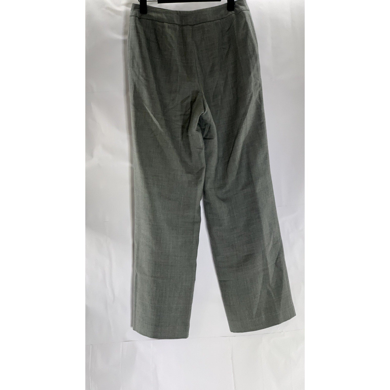 PETITE SOPHISTICATES Women's Gray Merino Wool Straight-Leg Dress Pant SZ 2