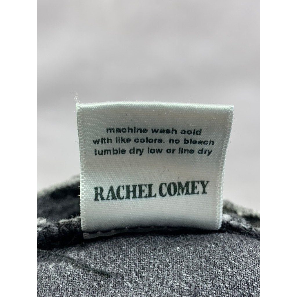 RACHEL COMEY Women's Washed Black Distressed High-Rise Denim Cropped Jeans SZ 0