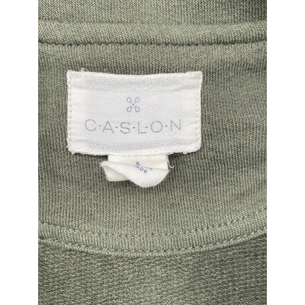 CASLON Women's Olive Green One-Button Notch Collar Blazer SZ S