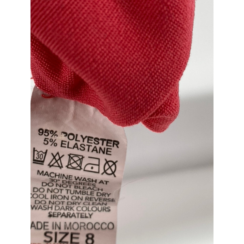 PUBLIC DESIRE Women's Pink Double Layer V-Neck Racerback Tank Maxi Dress SZ 8