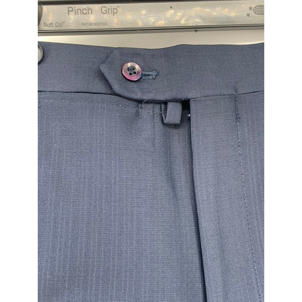 SASSON Men's Navy Flat Front Straight-Leg Pants SZ 29
