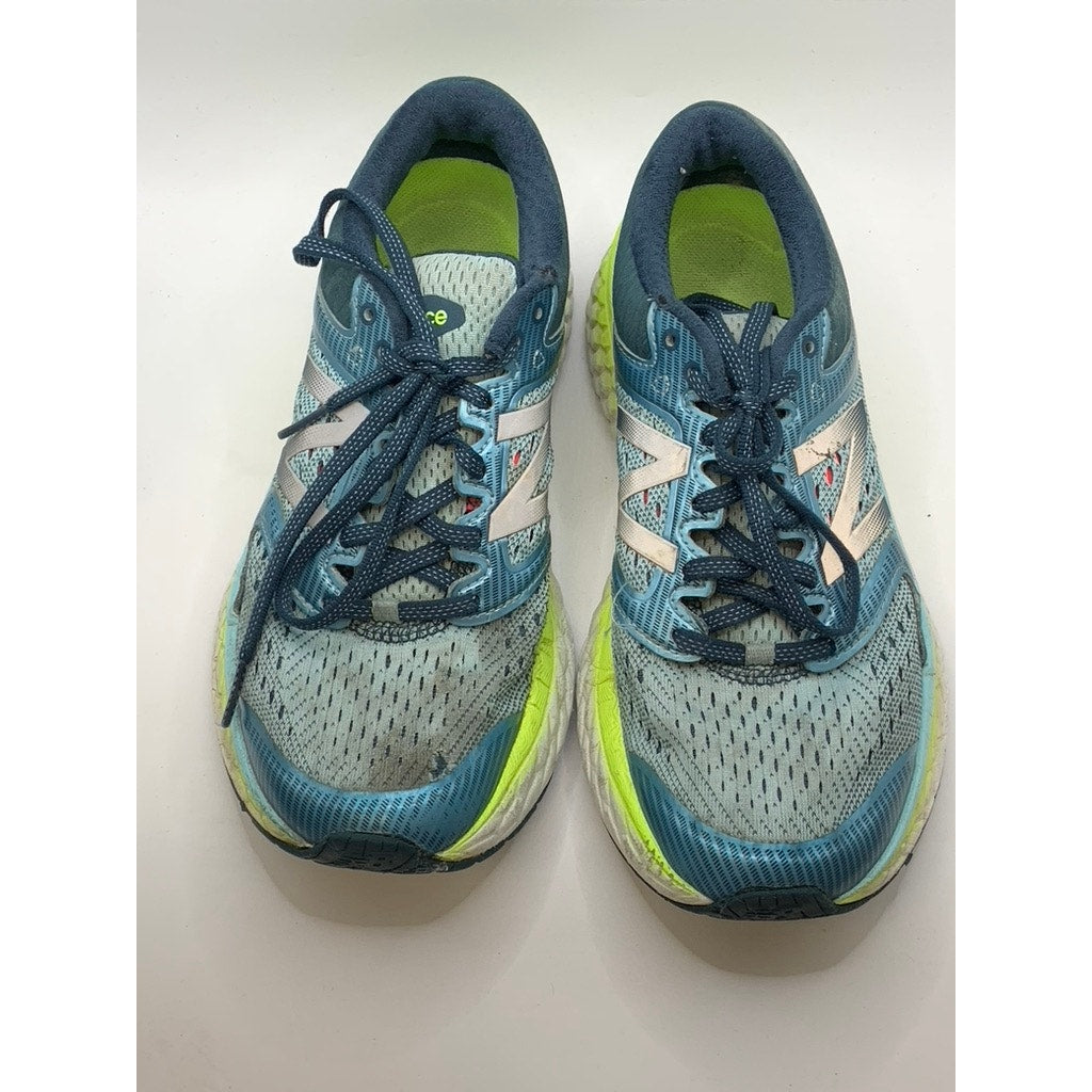NEW BALANCE Women's Blue-Green Fresh Foam 1080 V7 Sneakers SZ 7.5