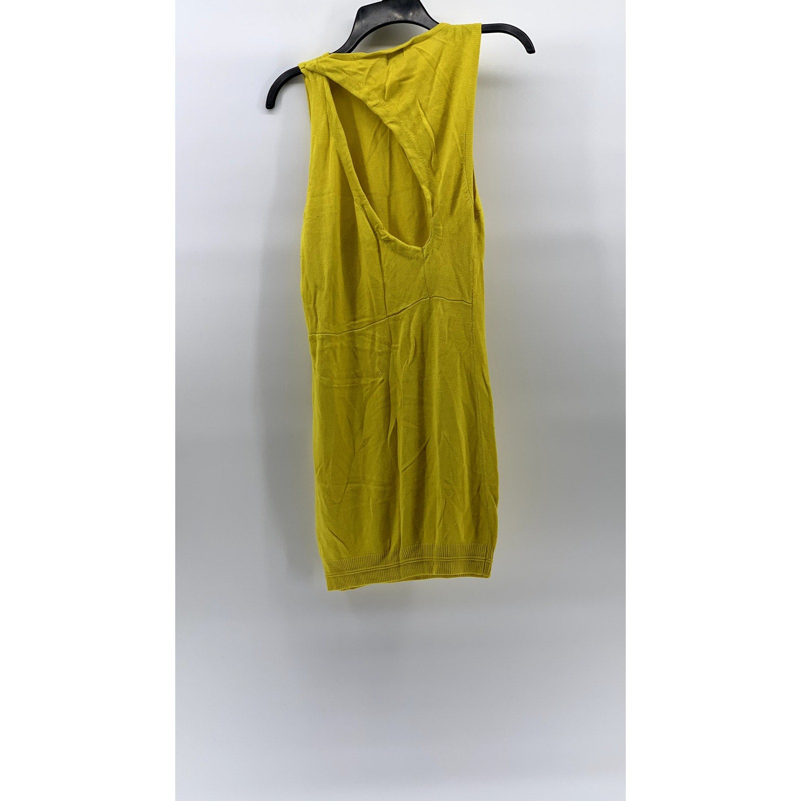 RIHANNA FOR RIVER ISLAND Women's Yellow Back Slash Bodycon Mini Dress SZ 10