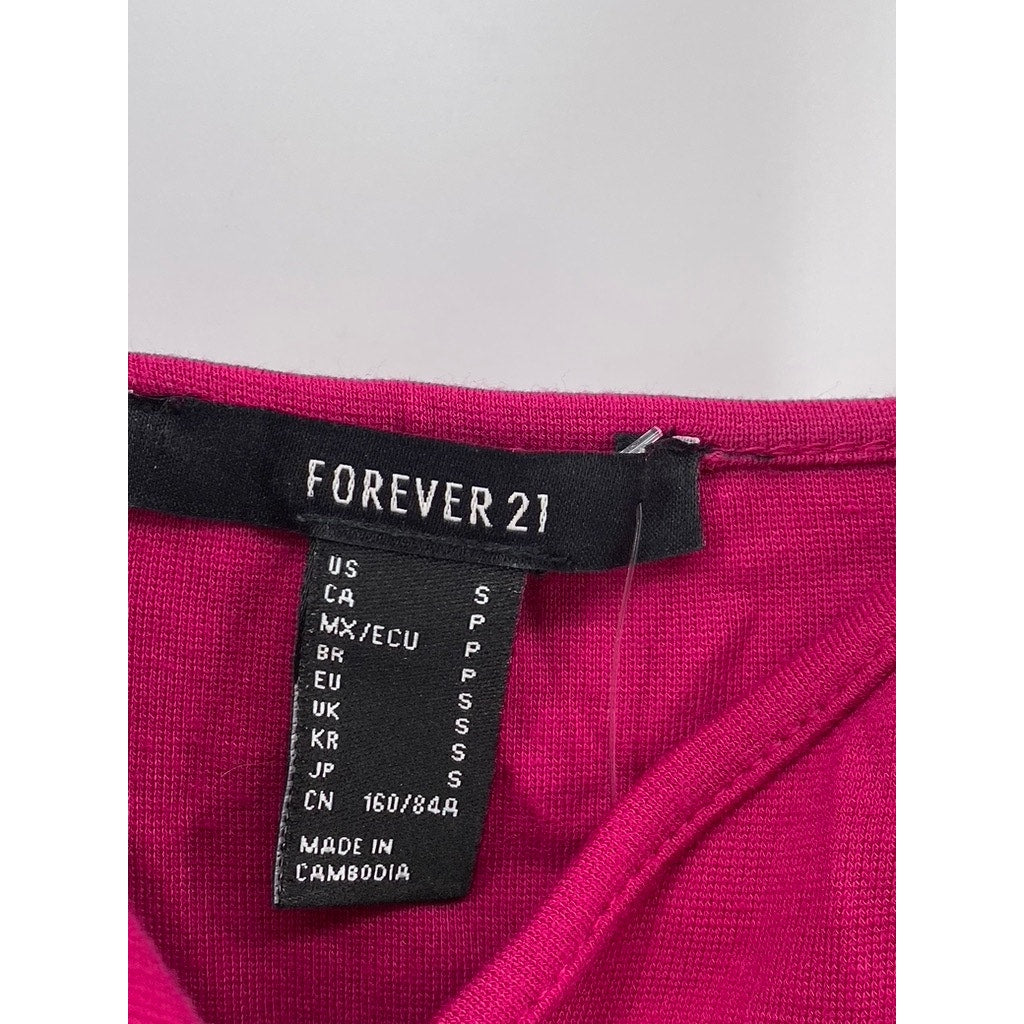 FOREVER 21 Women's Fuchsia Bodycon Mini Dress SZ S