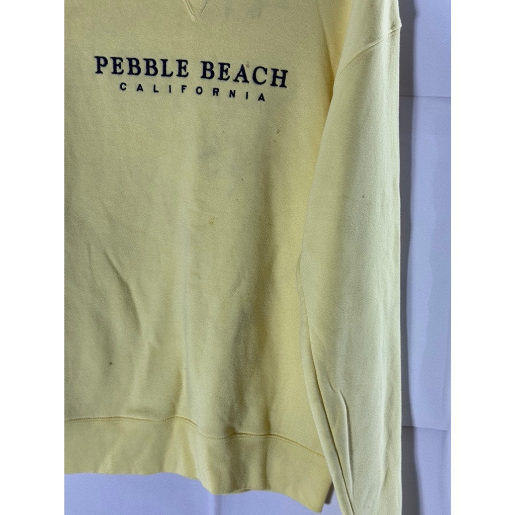 BIG COTTON BETTER THAN BASIC Gear Men's Yellow Pebble Beach Logo Sweatshirt SZ S