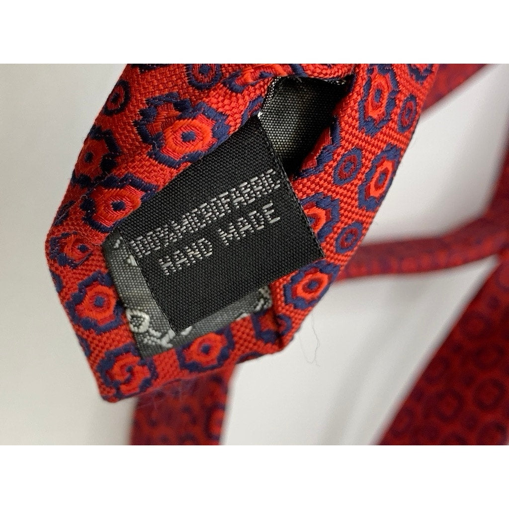 STUDIO-L Men's Red Printed Microfabric Tie SZ OS