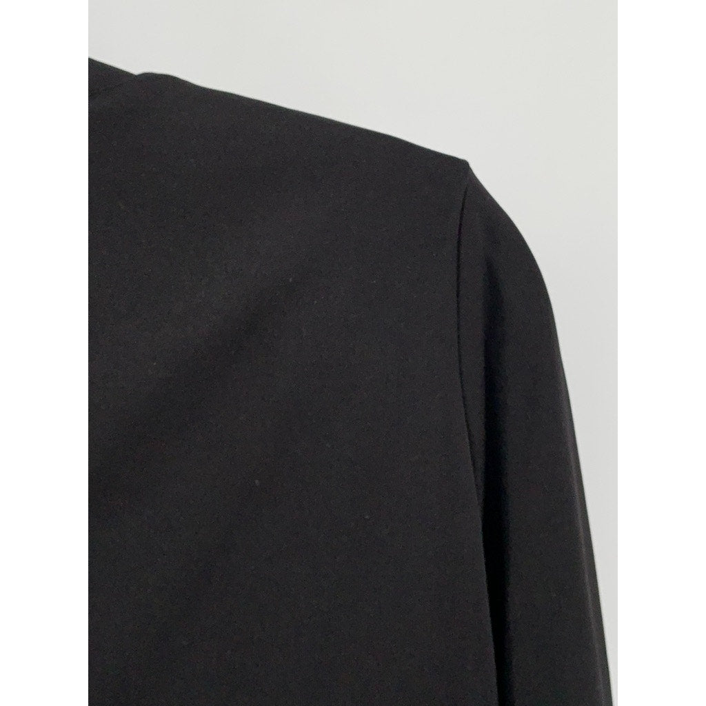 ANIMAL DEN Women's Black Solid V-Neck Soft Long Sleeve Top SZ M