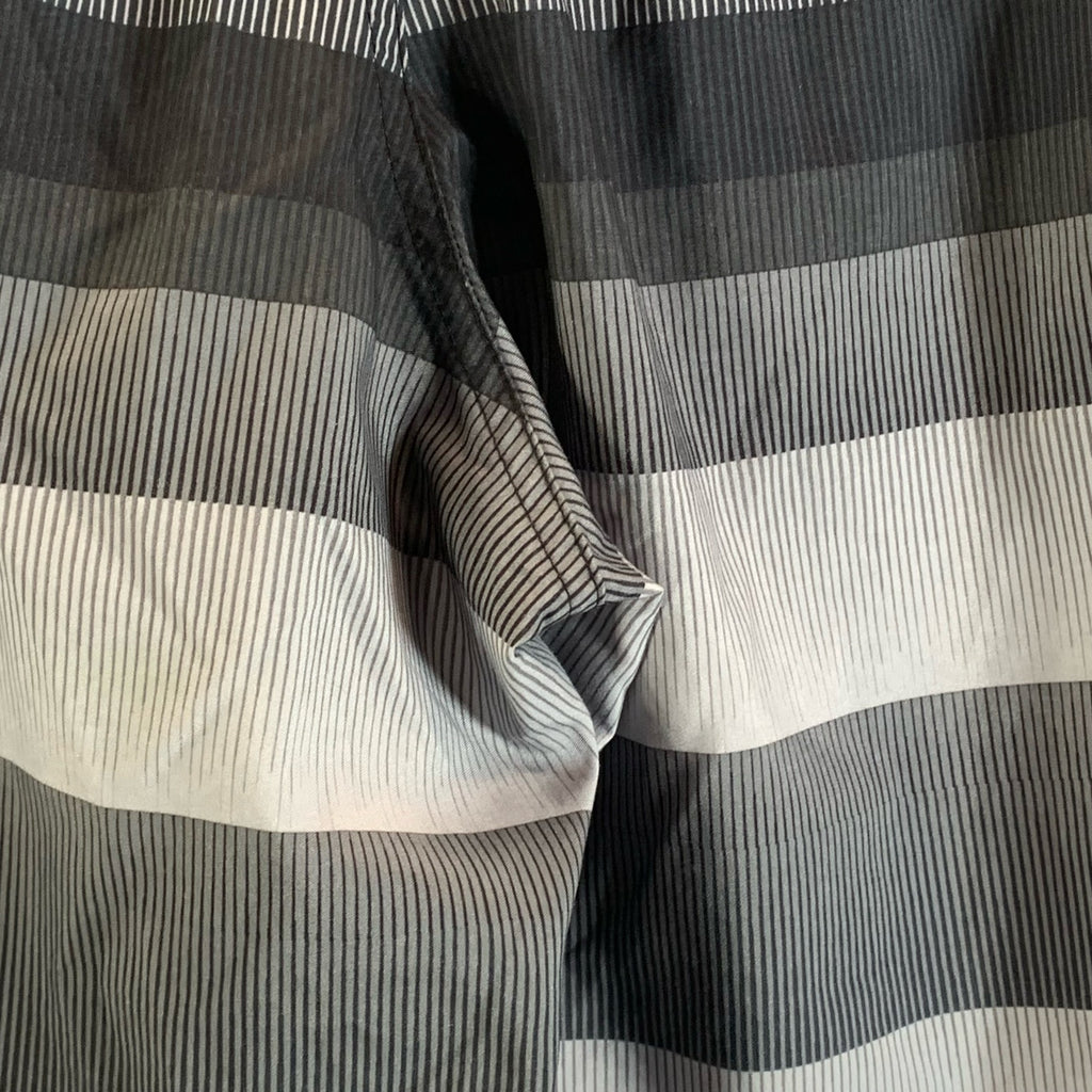 NIKE Men's Gray Striped Drawstring Mesh Brief-Lined Pull-On Swim Shorts SZ XL