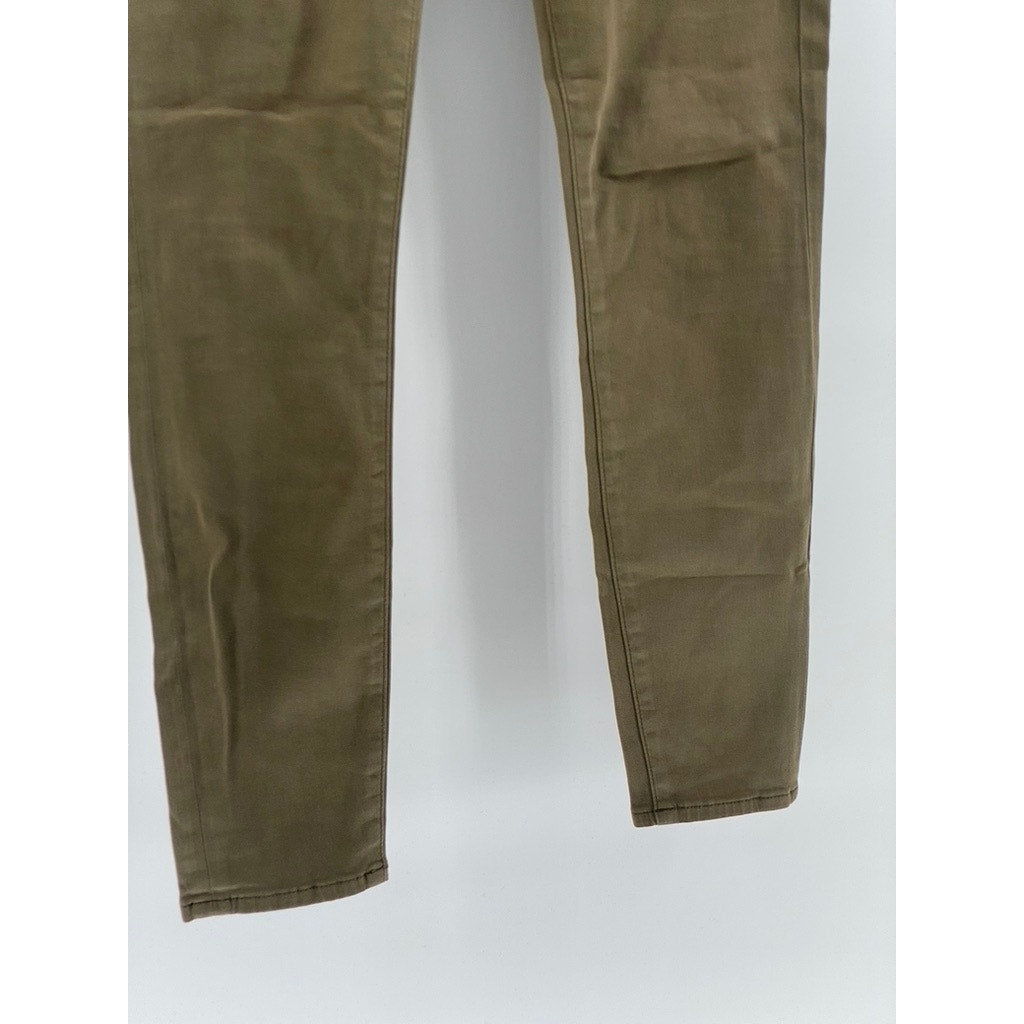 FRAME Women's Washed Army Green Le High Skinny Regular-Fit Jeans SZ 27