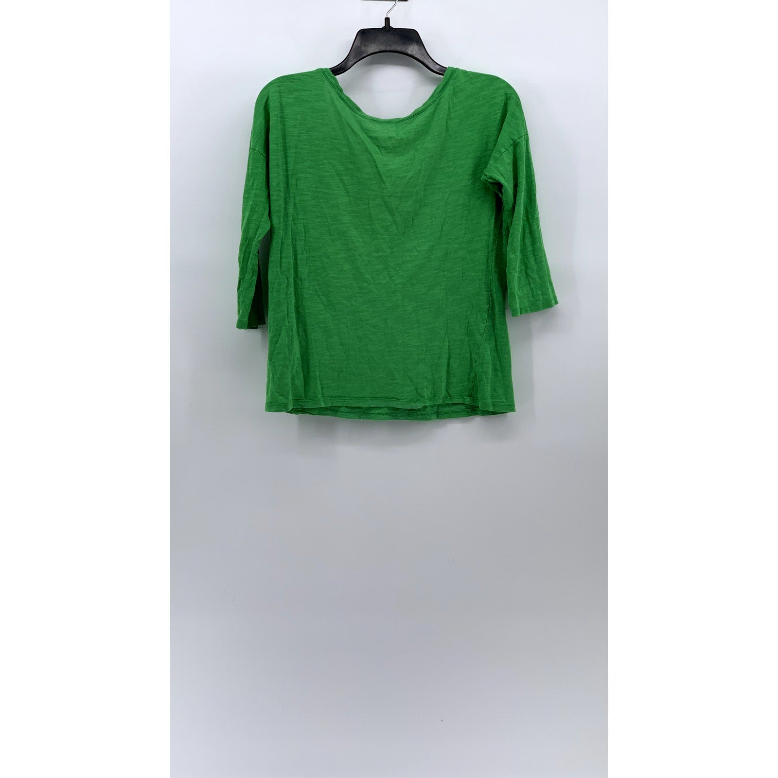OLD NAVY Women's Dark Green Boatneck 3-4 Sleeve Slub Casual Top SZ S