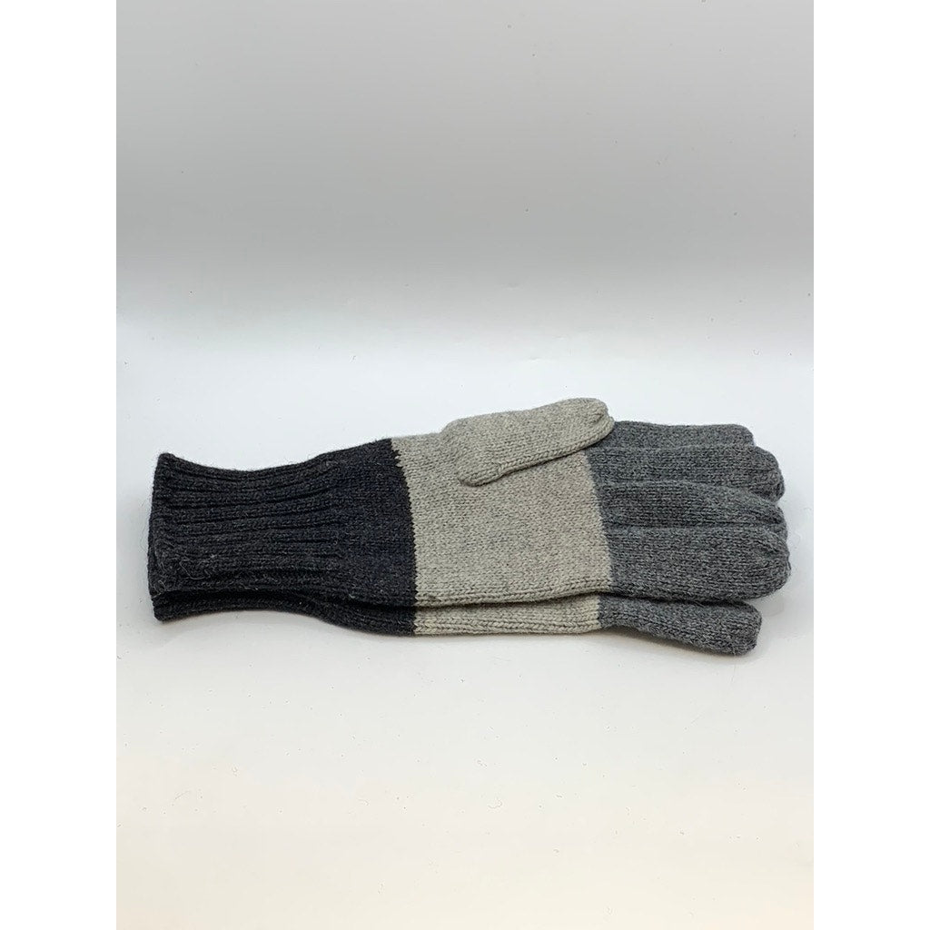 UNBRANDED Women's Black-Grey Soft Knit Gloves SZ OS